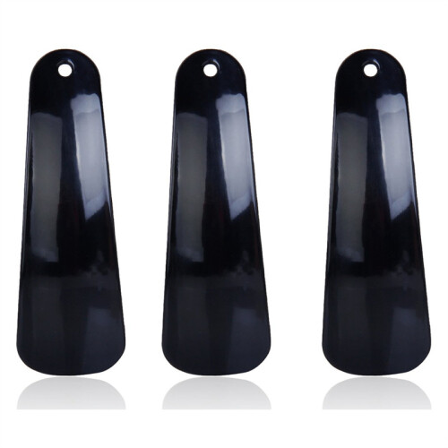 3X 4.7 Inch Plastic Shoehorn Lifter Flexible Black