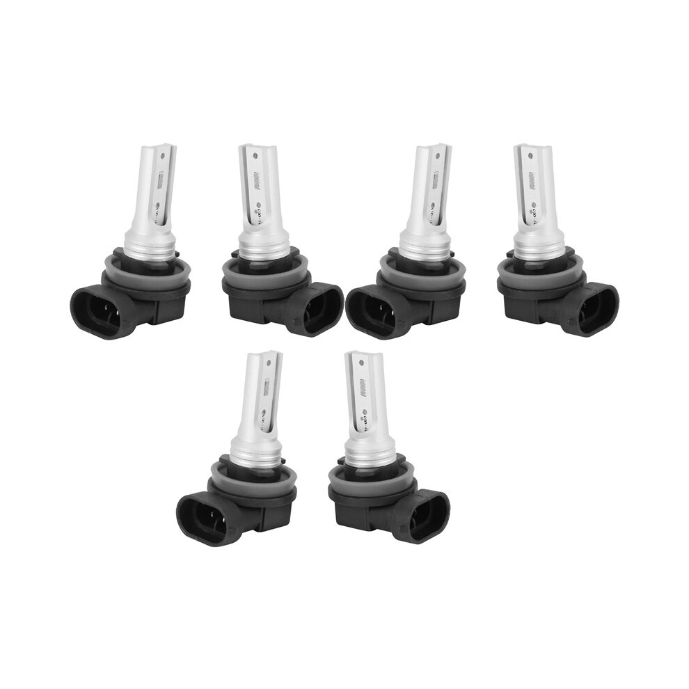 H8 H11 H16 Led Fog Bulb, H16 Led Fog Lamp Csp-Y11, Cool 6500K (Pack Of 6) Light/White 4762103315448