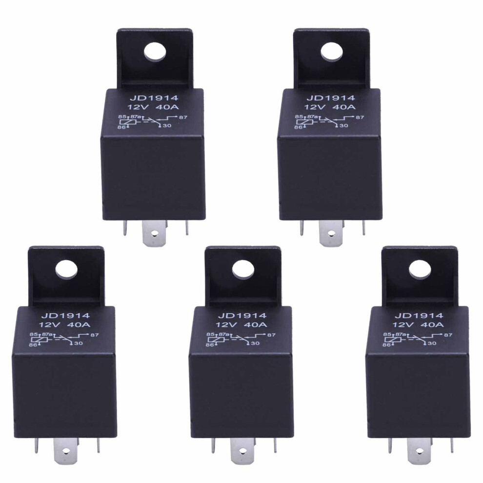 5X 12V Volt 40A Amp 5 Pin Changeover Relay Automotive Car Motorcycle Boat Bike 4762103357509