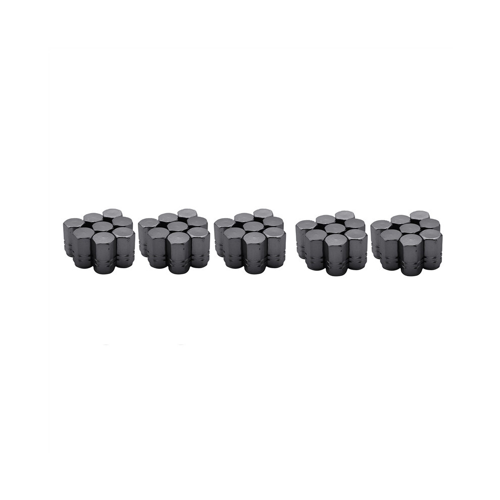 80 Pieces Tire Stem Valve Caps Wheel Valve Covers Car Dustproof Tire Cap, Hexagon Shape Titanium Gray 4762103364439