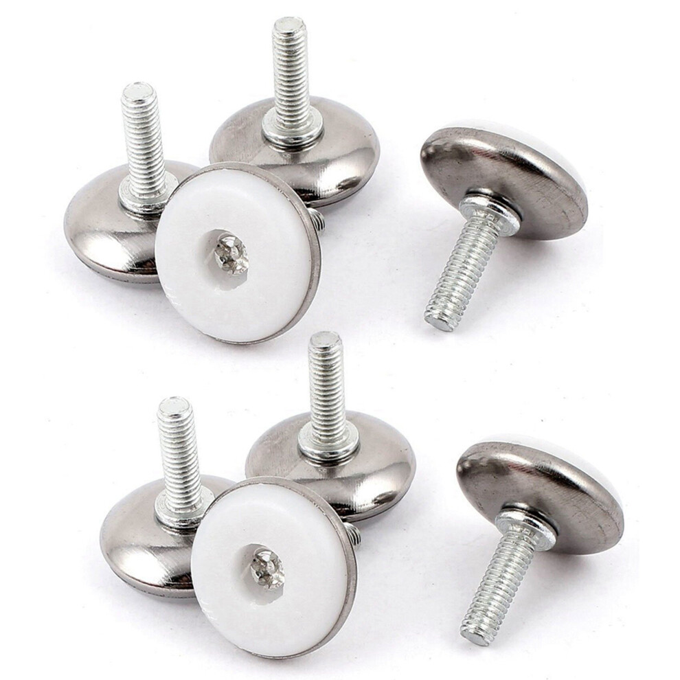 Furniture Adjustable Screw On Glide Leveling Foot Feet M6x20mm 8 Pcs 4762103362510