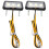 2X Motorcycle Decorative LED Taillight License Plate Light for White 1
