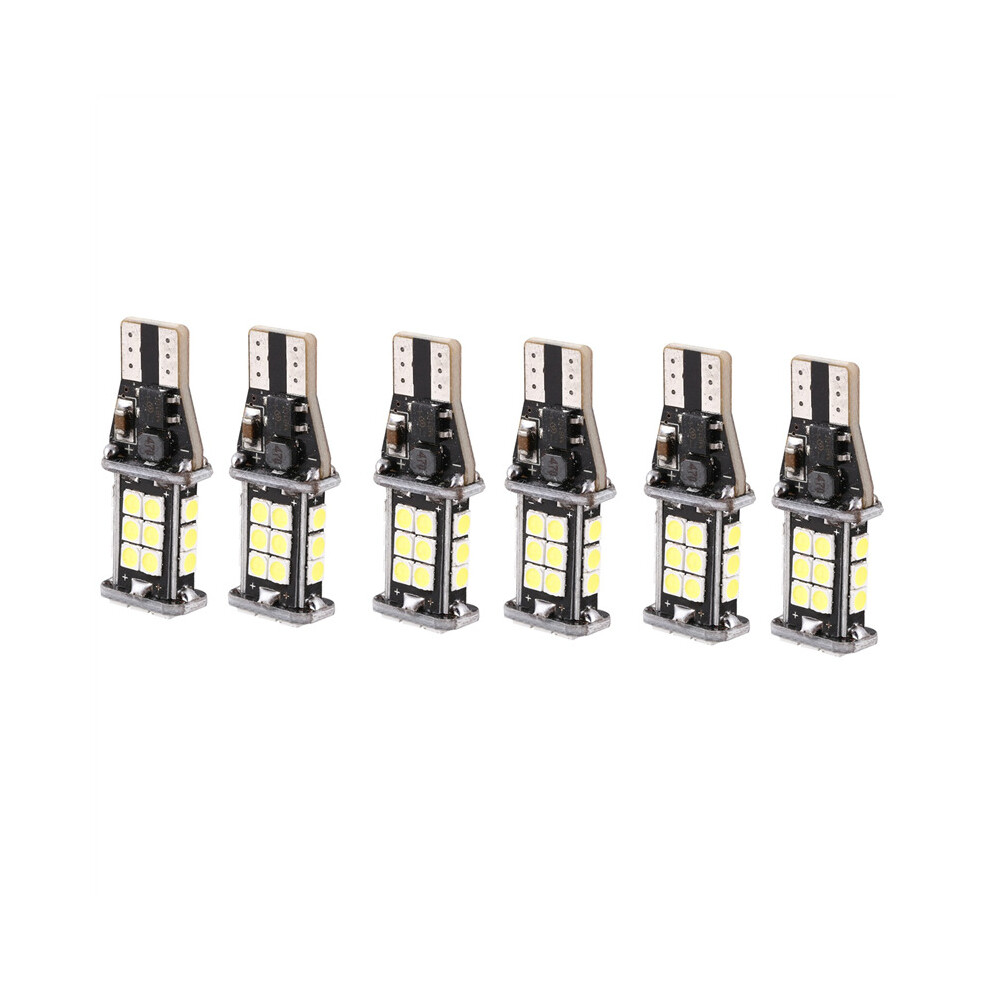 6Pc Error Free 921 912 T10 T15 W16w Led Reverse 24Smd 3030 Led Bulb 1500 Extremly Bright Light 4762103397062