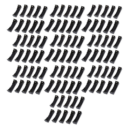 100X Black Open Battery Holder Case Box for 3.7V
