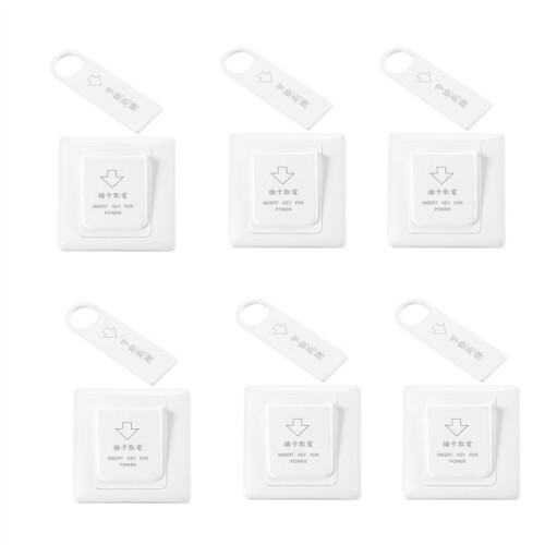 6X High Grade Hotel Magnetic Card Switch Energy Saving Switch Insert Key for Power