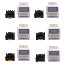 6X AC 220V 5A Programmable Double Delay Relay Device Tool DH48S-S