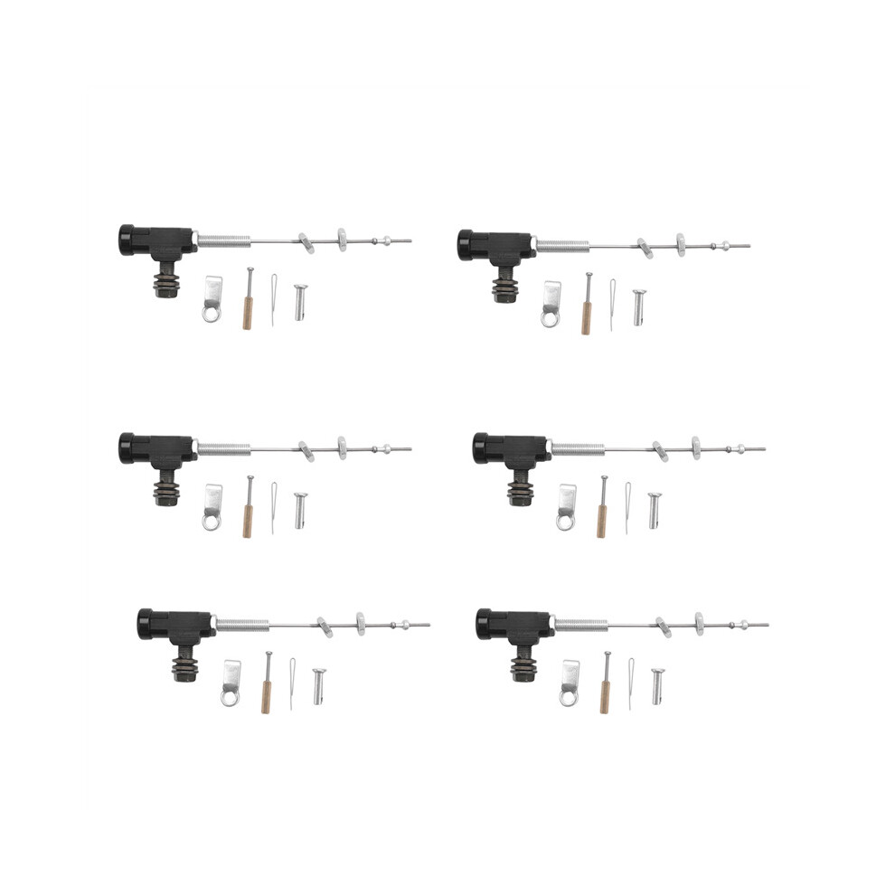 6X Motorcycle Hydraulic Clutch Master Cylinder Rod Brake Pump M10x1.25mm Aluminum Black 4762103356663