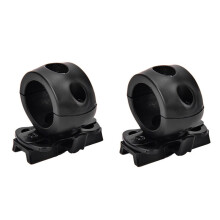 2X Quick Release Flashlight Clamp Holder Mount for Fast Helmet Universal (FAST, MICH, IBH, Etc. with Rail Helmet) Black