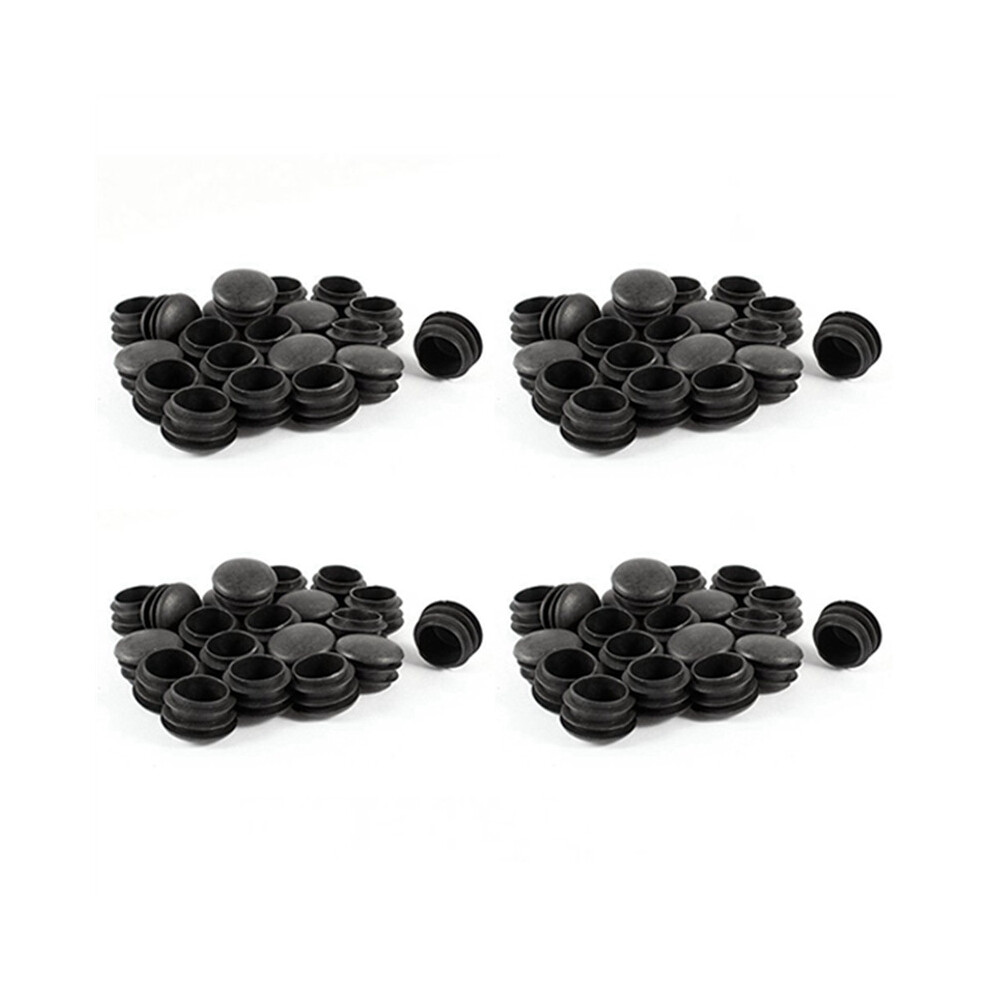 80 Pcs Black Plastic 25Mm Dia Blanking End Caps Round Tube Insert 4762103329872