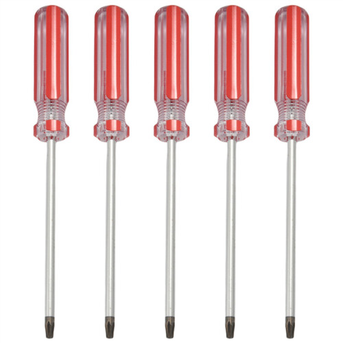 5X Plastic Handle T20 Security Torx Screwdriver Hand Tools