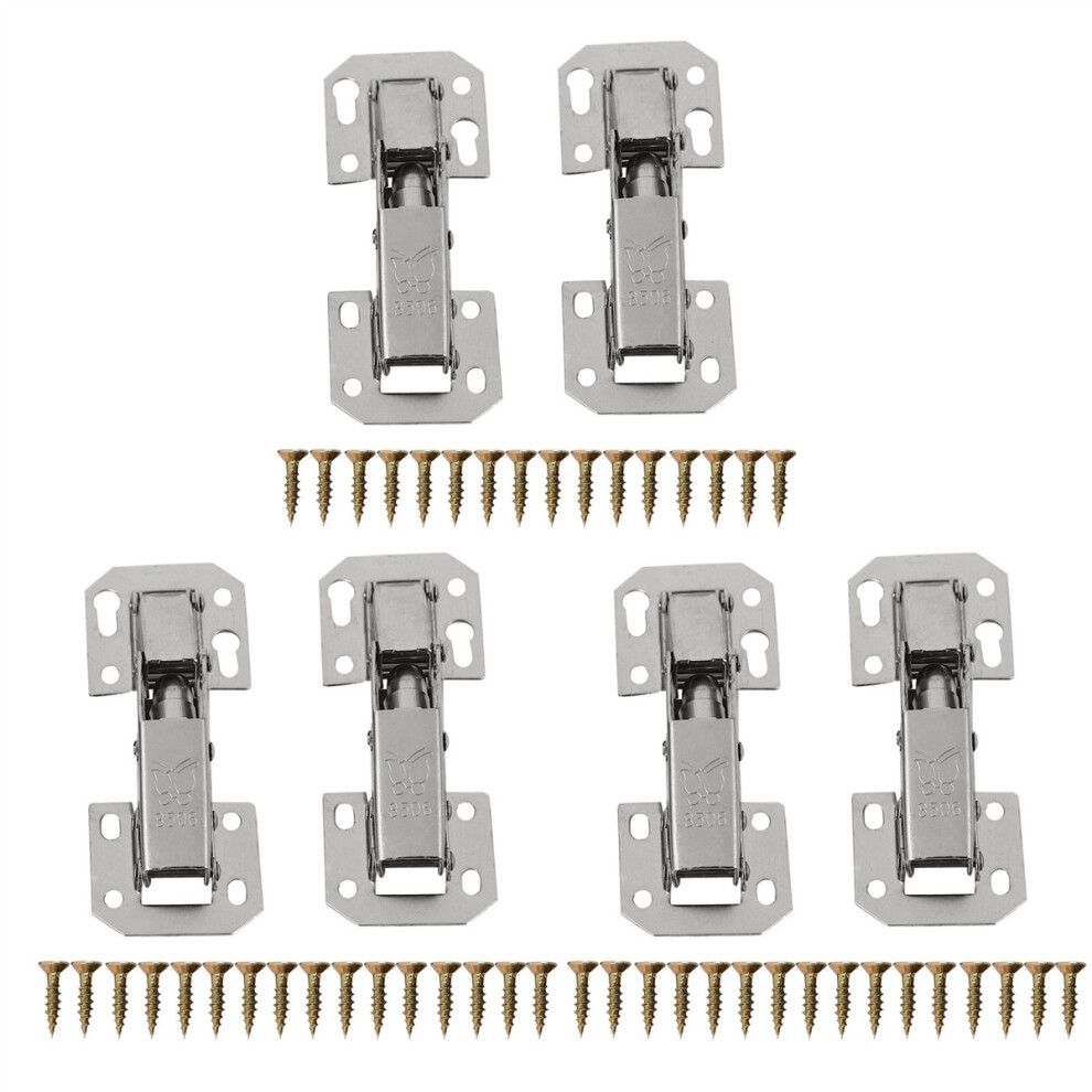 6Pcs Soft Close Kitchen Cupboard Cabinet Wardrobe 90Degree Door Hinges & Screws 4762103371215