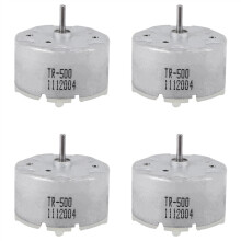 4X RF-500 TB-12560 DC 1.5 - 12 V 2700 U / MIN Idling Speed 32 mm Diameter DC Motor Silver