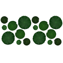 Artificial Floating Foam Lotus Leaves Decor for Pond Aquarium for Fish Pool Decoration Pack of 16,(10, 15, 20, 28cm)
