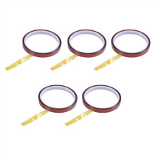 5 St. 10 mm breites hitzebeständiges Hochtemperatur-Klebeband aus Kapton