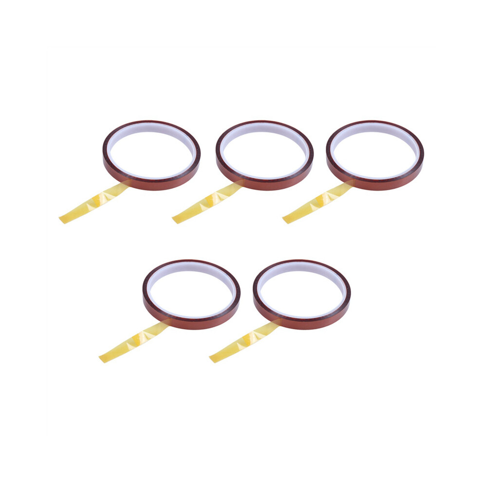 5Pcs 10mm Width Heat Resistant High Temperature Adhesive Kapton Tape