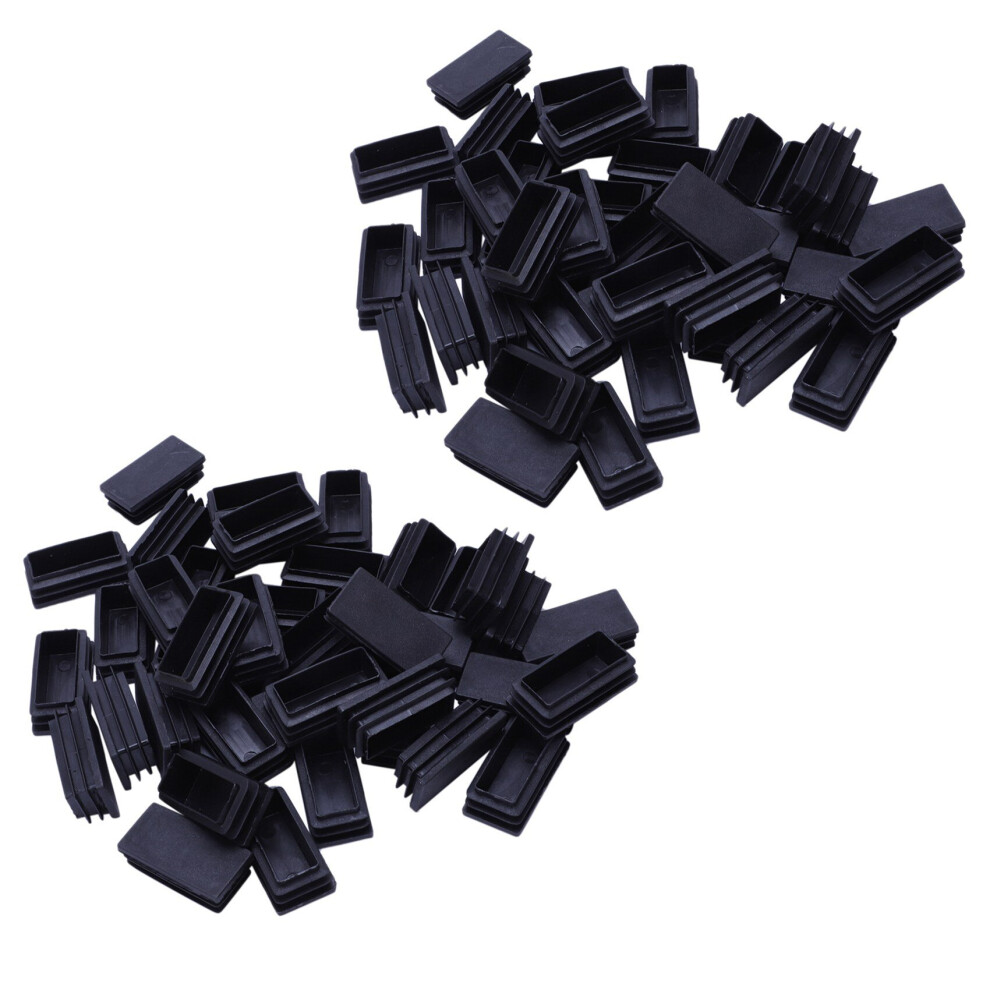 Plastic Blanking End Cap Tubing Tube Inserts 25Mmx50mm 80 Pcs Black 4762103353990