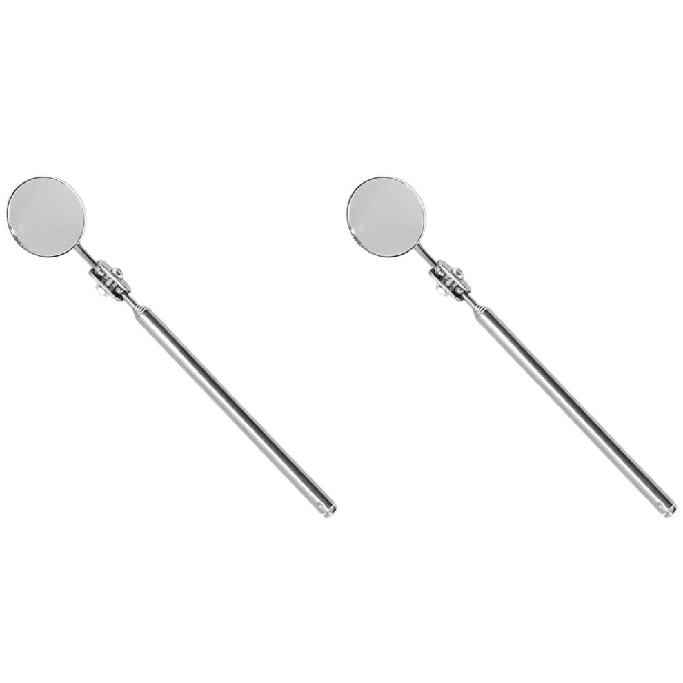 2X Universal Automotive Maintenance Inspection Mirror Folding Telescopic Reflector 50Mm 4762103309768