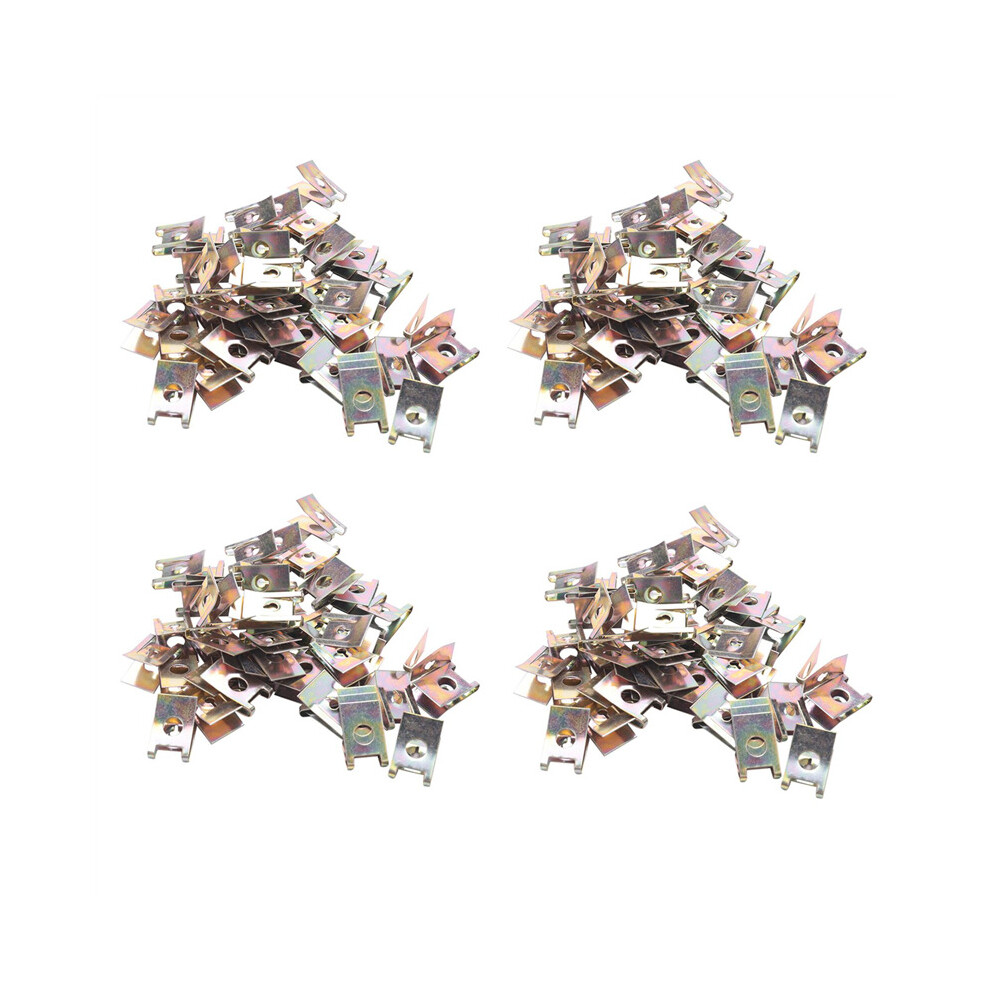 200Pcs Tone Spring Metal Car Door Panel Screw U-Type Clips Bronze 4762103354058