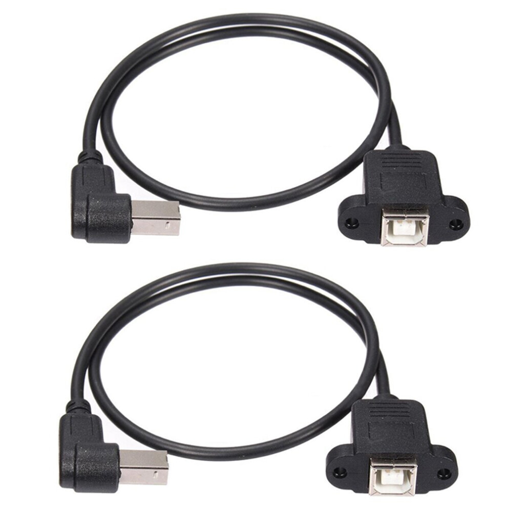 2X Usb 2.0 B Male To Usb B Female Socket Printer Panel Mount Extension Cable 50Cm 4762103352450