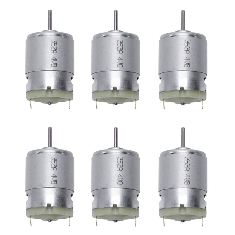 6X Rs380 Dc 1.5-18V 30000Rpm Motor 38X28mm For Rc Model Toys Diy, Silver 4762103338638