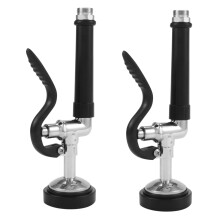 2X Pre Rinse Sprayer Commercial Kitchen Faucet Parts Cromo Acabado (Negro)