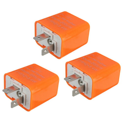 3X 2 Pin Motorcycle Speed Adjustable LED Turn Signal Indicator Flasher ...