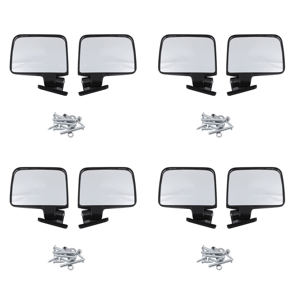 8X Golf Cart Mirrors - Universal Folding Side View Mirror For Golf Carts Club Car, , Star, Zone Carts 4762103308532