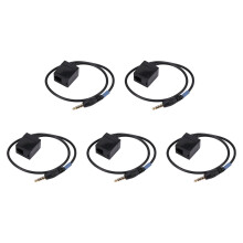 5X 3.5mm Male to RJ9 4P4C Female Adapter Converter Extension Cable Wire for Telephone Adapter Cable