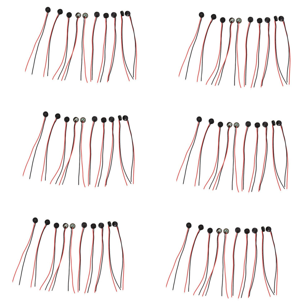 60Pcs Electret Condenser Mic 4Mm X 2Mm For Pc Phone Mp3 Mp4 Silver 4762103338980