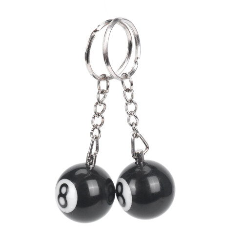 10X Billiard Ball Key Chain Key Ring Happy No. 8 2