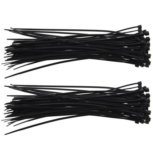 Cable Tie Wraps / Zip Ties Colour:Black Size:140 mm x 2.5 mm 100Pcs