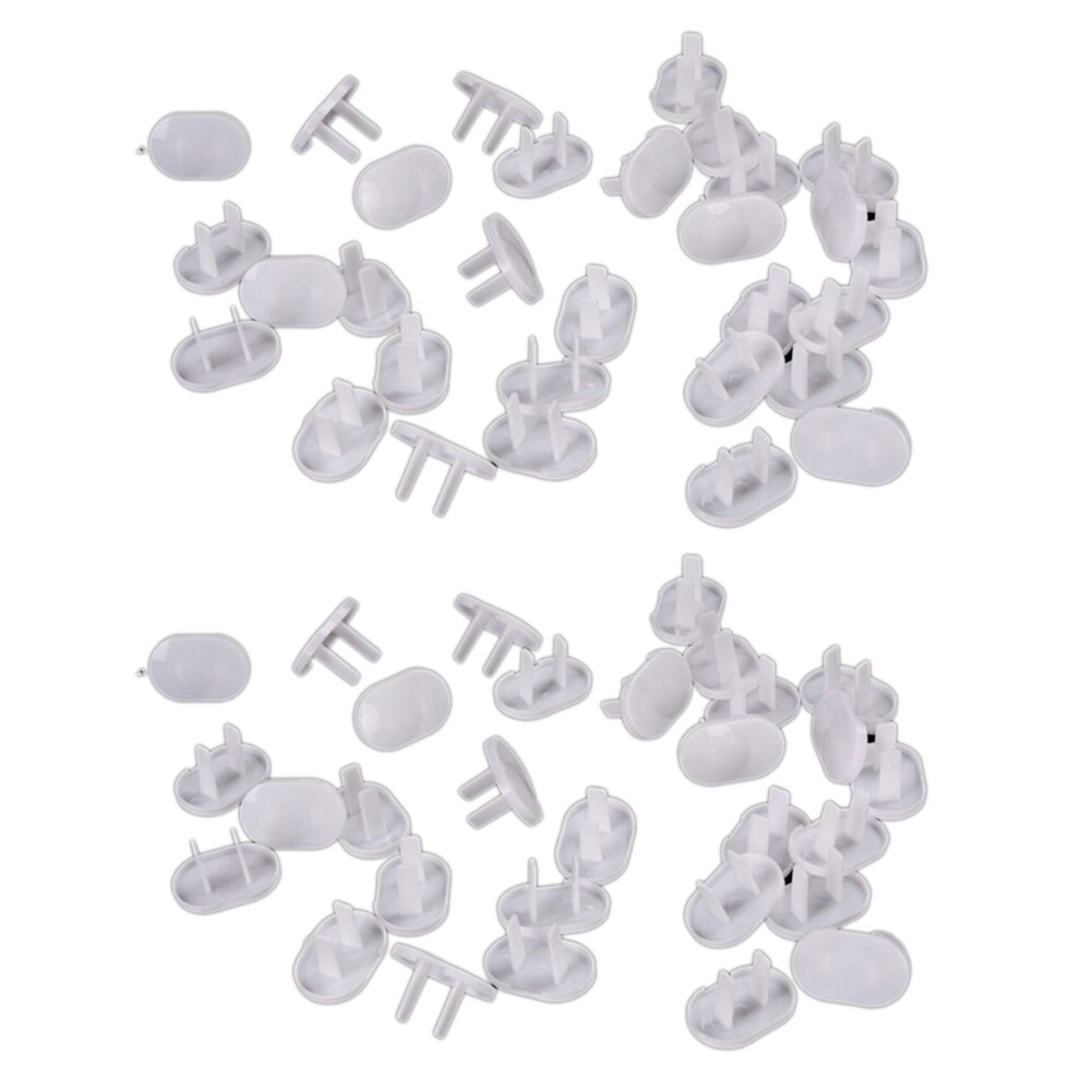 Tlily 150Pcs Anti Electric Shock Plugs Protector Cover Cap Power Socket Electrical Outlet Baby Children Safety Guard Two Holes