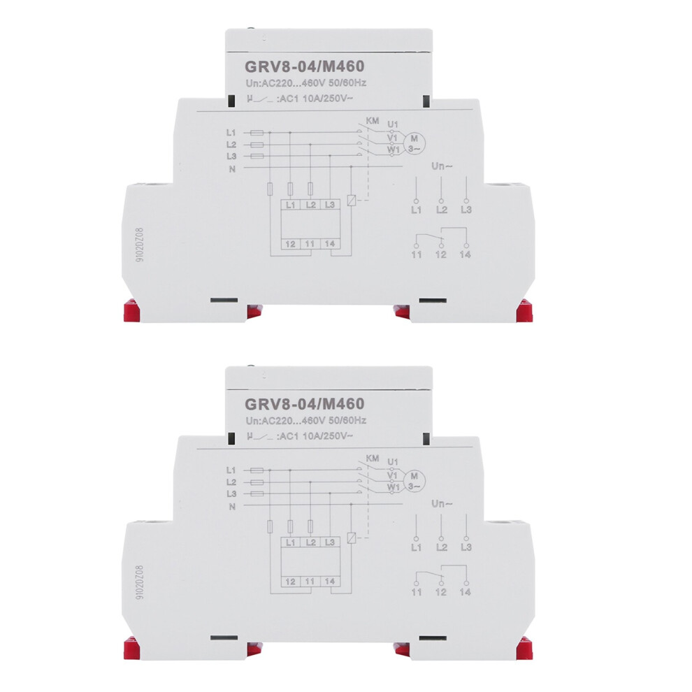 2X Grv8-04 M460 3-Phase Voltage Monitoring Relay Phase Sequence Phase Failure Protection Voltage Control Relay 4762103326161