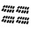 Plastic Rectangle Tube Inserts End Blanking Cap 25X50mm 40 Pcs Black 1