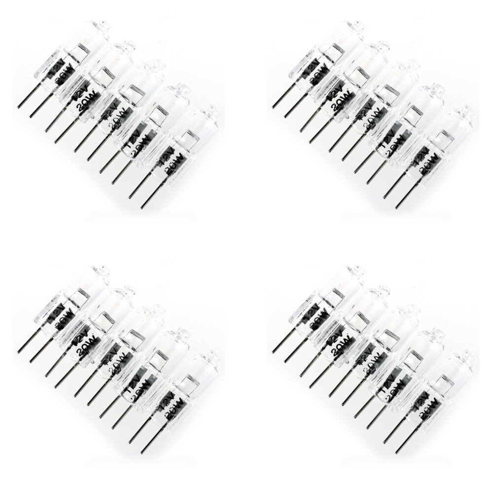 Tlily 20 X G4 20W 12V Clear Halogen Capsule Lamp Bulbs Light