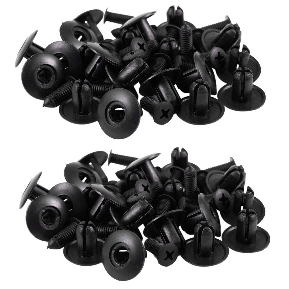 40Pcs 81126-37010 Liner Push Clips Retainer Black 4762103335286