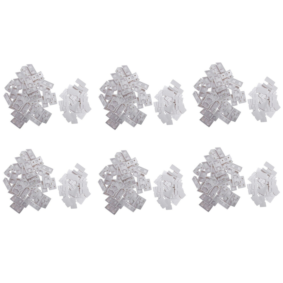 180Pcs Shelf Cabinet Plastic Corner Braces Angle Brackets White 4762103336504