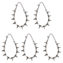 5X Metal Spikes Studs Rivets Punk Goth Necklace Choker Collar