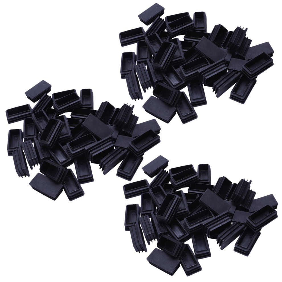 Plastic Blanking End Cap Tubing Tube Inserts 25Mmx50mm 120 Pcs Black 4762103354010
