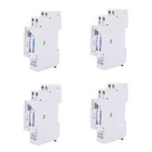 4X SUL180A 15 Minutes Mechanical Timer 24 Hours Programmable Din Rail Timer Time Switch Relay Measurement Analysis