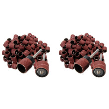 200 Pieces 1/2 Inch Polished Sandpaper Ring Abrasive Tape in Silicon Carbide + 4 Pieces x Chuck or Mandrels