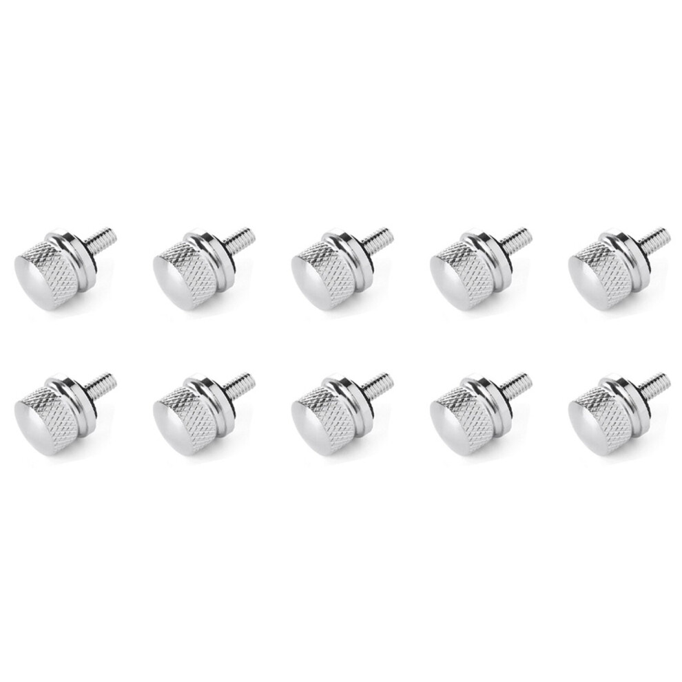 10X Chrome Billet Aluminum Bolt Screw Cap For 4762103388527
