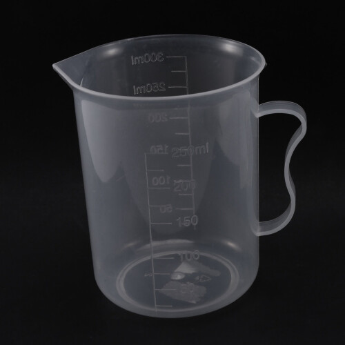 4X Messbecher 250ML Messbecher klar weiß Kunststoffbecher 2
