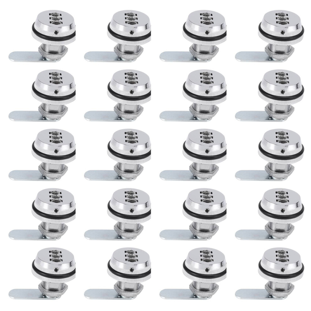 20X Alloy Code Combination Cam Lock Keyless Post Mail Box Cabinet Rv 3 Dial Silver 4762103330908