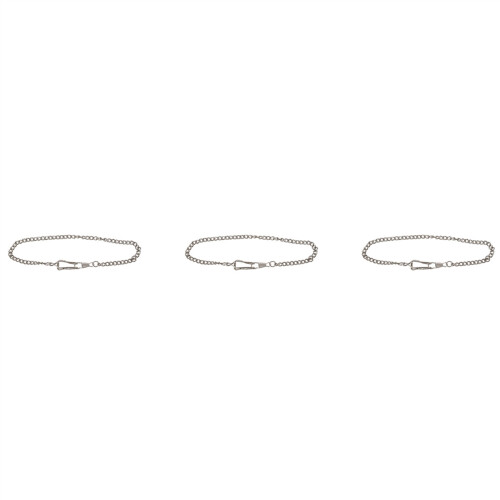 3X Retro Antique Vintage Pocket Watch Chain Silver