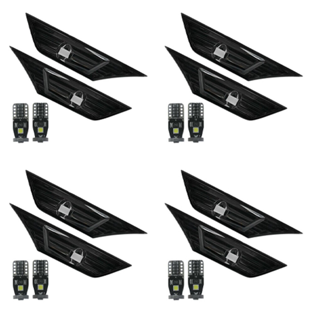 3X Smoke Tinted Lens Side Marker Lamp W/ Led For 2016-19 Jdm Light 4762103324761