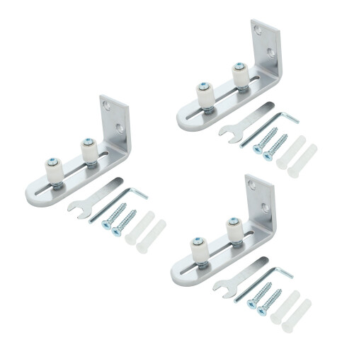 3X Floor Guide for Bottom of Sliding Barn Doors Adjustable Wall Mount Stay Roller Guide