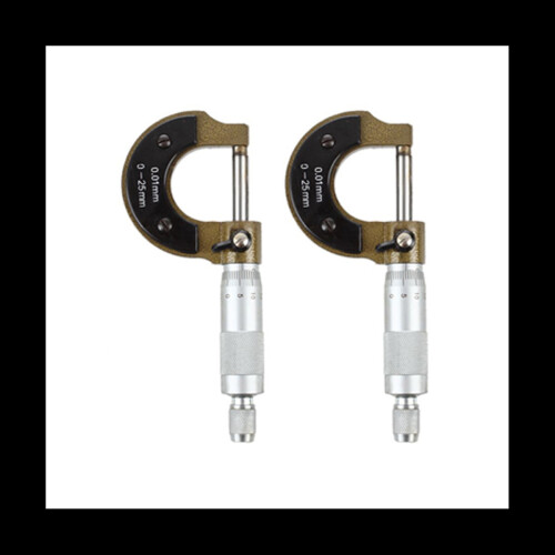 2X Machinists 025mm Measure Thickness Gauge Micrometer Screw on OnBuy