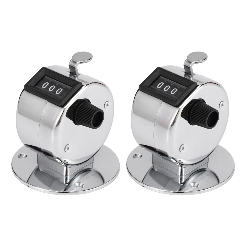 2X Round Base 4 Digit Manual Hand Tally Mechanical Palm Click Counter-image-OPC-PBRJJFB-NEW
