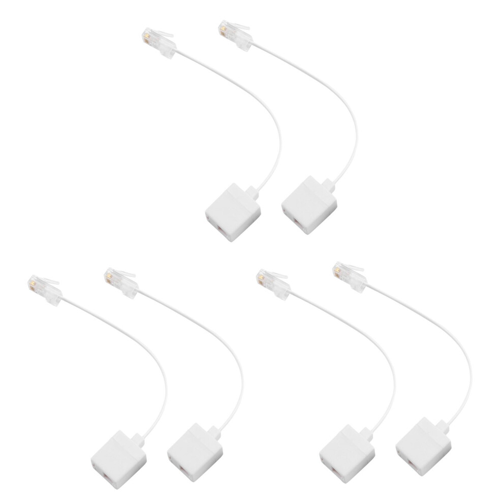 6 Socket 8P4C / RJ45 Male RJ11 6P4C to Female M / F Adapter Telephone Ethernet-image-OPC-PBRJJX8-NEW